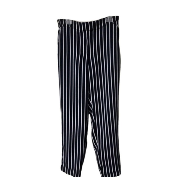 J. Crew Navy and White Striped Jamie Paint with Elastic Waistband - Picture 1 of 4